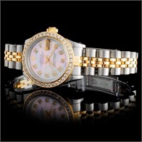 Diamond Ladies Rolex Datejust in YG/SS