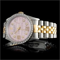 36MM Rolex DateJust Watch w/ YG/SS & Diamond
