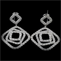 3.65ct Diamond Earrings in 18K White Gold