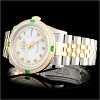 Diamond Rolex DateJust Watch Two-Tone