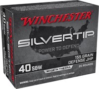 Winchester Ammo W40SWST Silvertip Defense 40 SW 15
