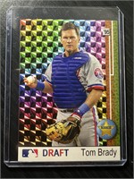 TOM BRADY MLB DRAFT BASEBALL PRISM ROOKIE PR
