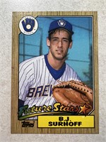 ROOKIE CARD 1987 TOPPS BJ SURHOFF