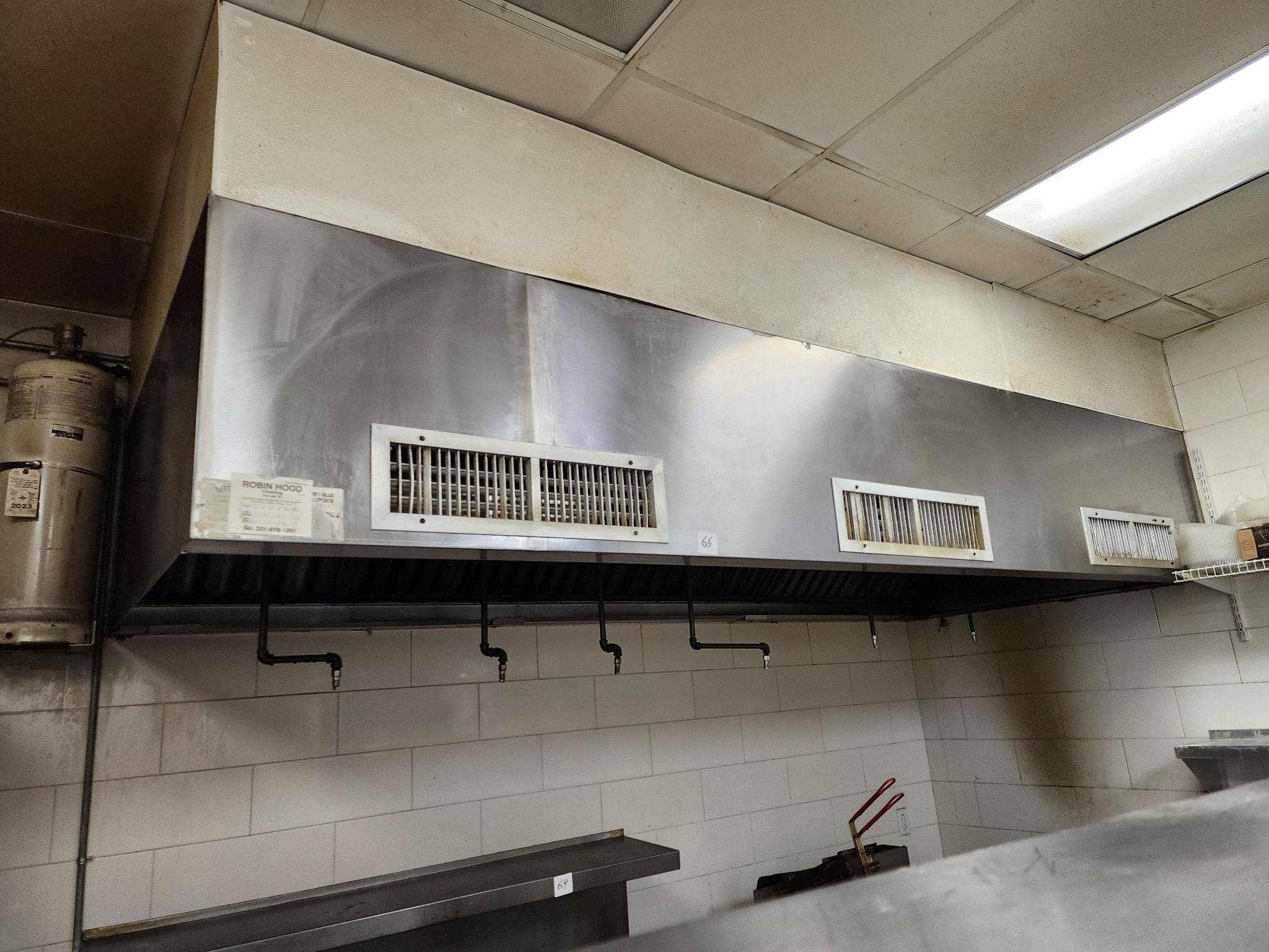 12Ft x 5Ft Ss Exhaust Hood w Ansul system