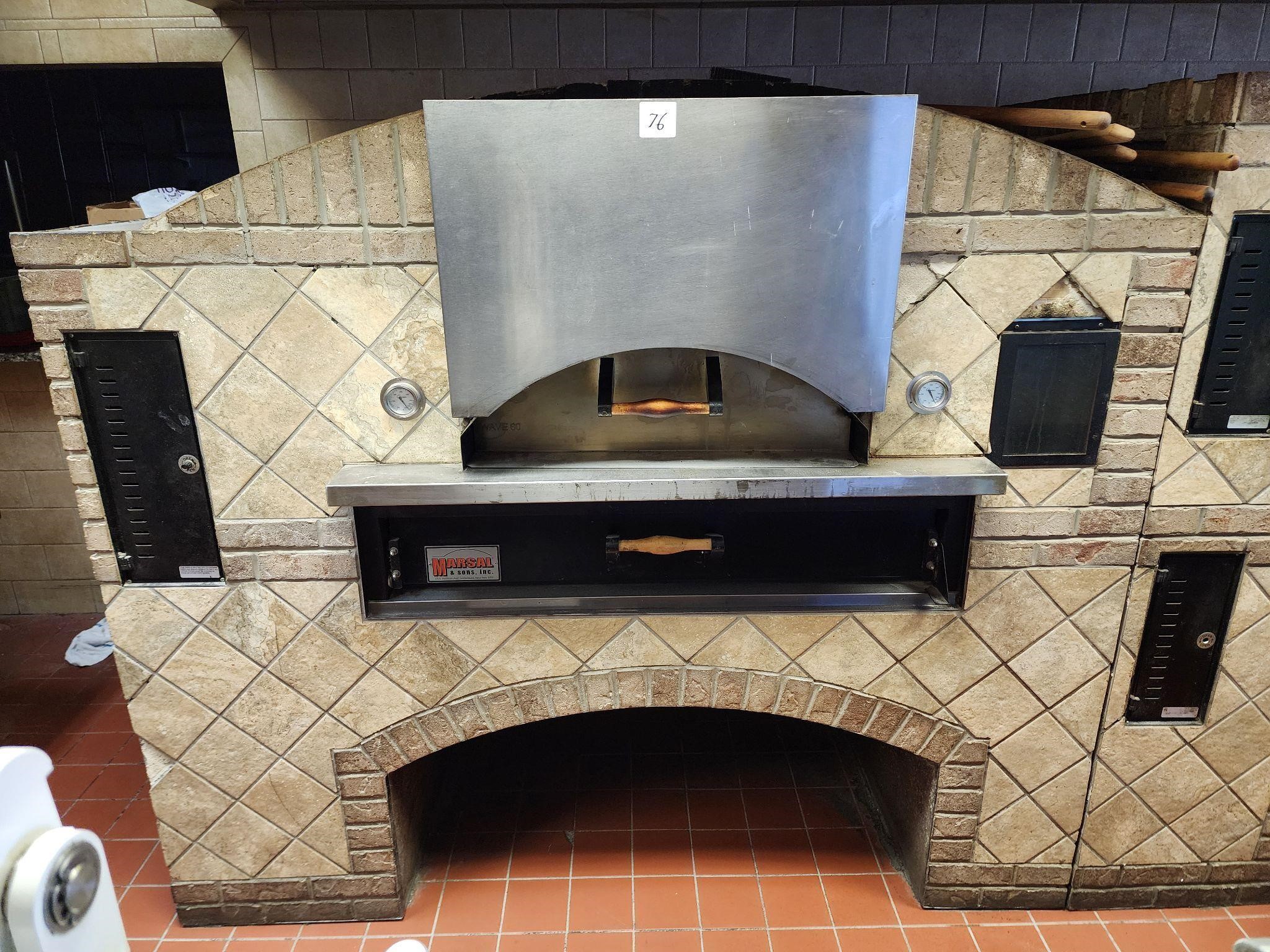 Marsal WF-60 6 Pie Brick Gas Wood Fired Pizza Oven