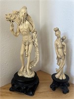 2 Carved Statues