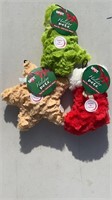 3 Pack Holiday Pet Plush Toys 8”