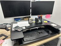 2 HP Monitors, Keyboard, Mouse, Think Pad Adaptor