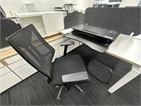 Elevating Desk Module & Swivel Base Arm Chair