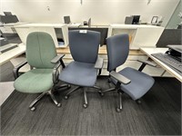 3 Swivel Based Arm Chairs
