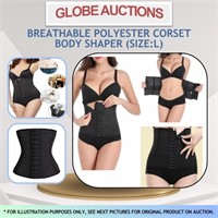 BREATHABLE POLYESTER CORSET BODY SHAPER(SIZE:L)