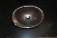Oval Hammered Copper Sink
