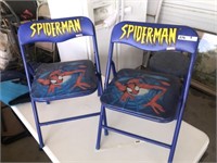 Pr of Spiderman Child's Folding Chairs