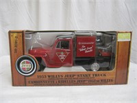 CT 1953 WILLYS JEEP STAKE TRUCK DIE CAST BANK