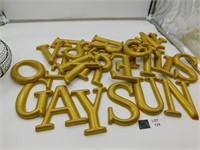 6 INCH TALL PLASTIC ADVERTISING LETTERS