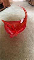 Chalet in Canada vintage red decoration bowl hand