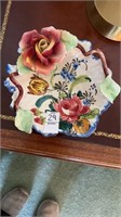 Floral decorative bowl made in Italy