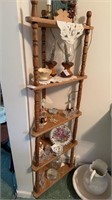 Five tier wooden stand only no contents on stand