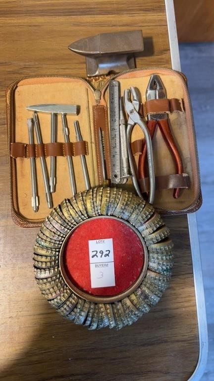 Small tool set, small iron paper weight and metal