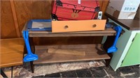 Cardboard treasure chest, wooden drawer,