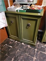 Green storage cabinet no contents