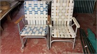 Two foldable lawn chairs