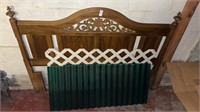 Wooden head board along with miscellaneous fence