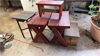 Lot of wooden stands