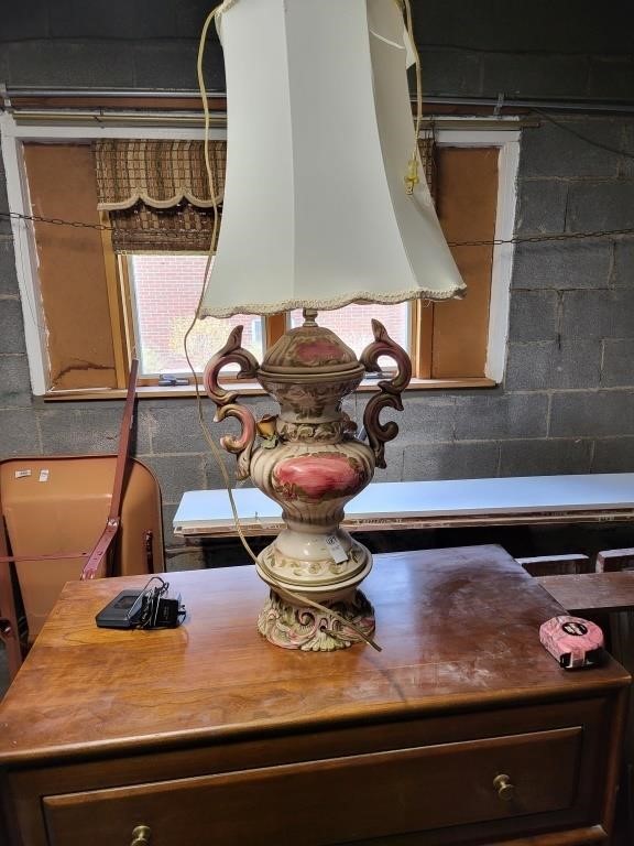 Victorian double Handel lamp
