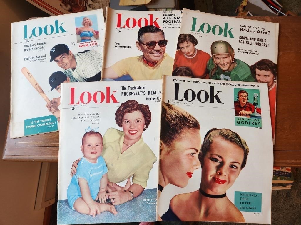 Vintage 1949-1950 Look Magazines