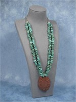 Sterling Silver C.P. Relios Turquoise Necklace See