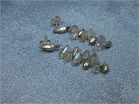 Sterling Silver Tested  Blue Moonstone Earrings