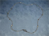 Carolyn Pollack Sterling Heishi W/Stones Necklace