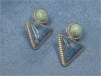 Carolyn Pollack Sterling Silver Stone Earrings