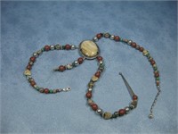 Sterling Silver W/Multi Stone Necklace See Info