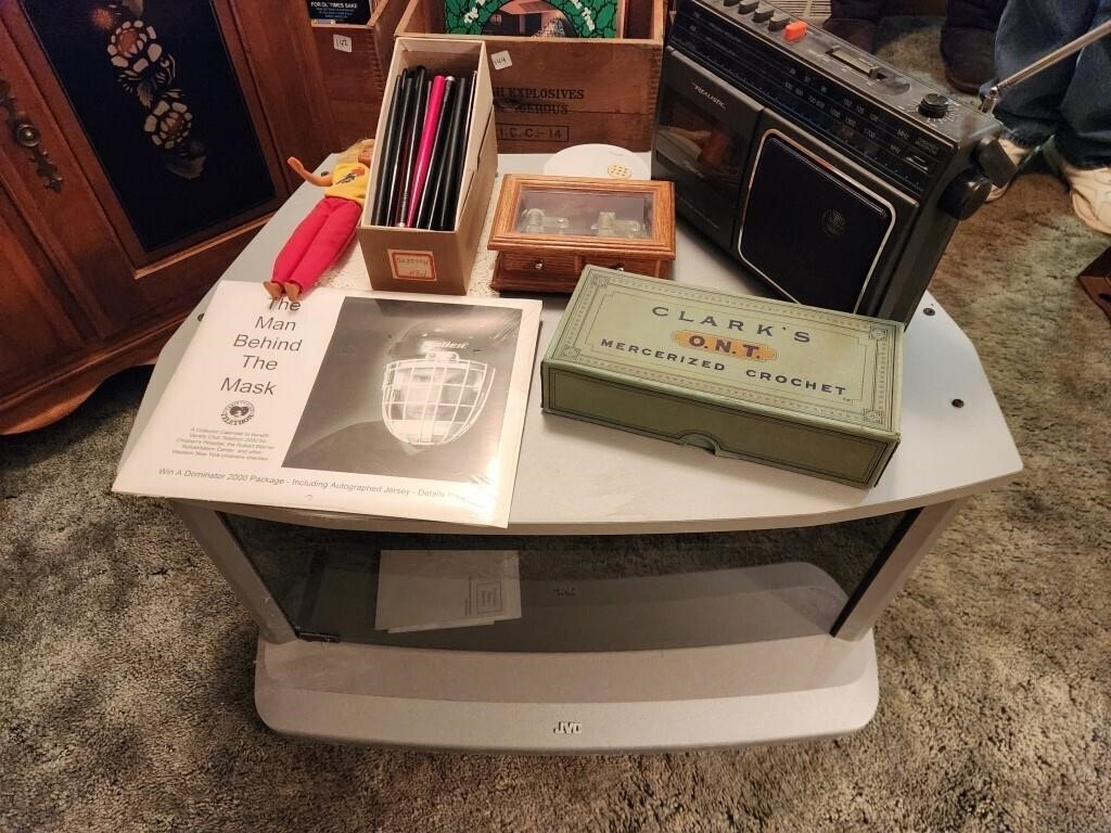 Small TV Cabinet & Misc. Items