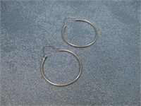 Sterling Silver Tested Hoop Earrings
