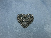 Carolyn Pollack Sterling Silver Heart Pin