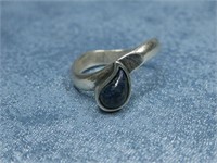 Sterling Silver Lapis Ring Hallmarked