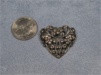 Carolyn Pollack Sterling Silver Heart Pin