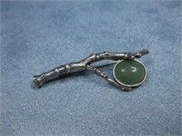 Carolyn Pollack Sterling Silver Jade Pin
