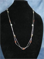 Sterling Silver Tested Stone Necklace
