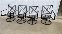 4 lawn chairs, swivel