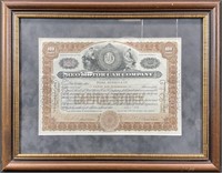 1928 Reo Motor Car Co. Stock Certificate