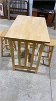 Breakfast nook table & two stools