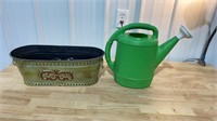 Garden container & watering can