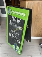 Steam Whistle Chalk Board A-Frame Sign - 24 x 44