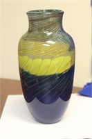 A Signed Artglass Vase