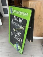 Steam Whistle Chalk Board A-Frame Sign - 24 x 44