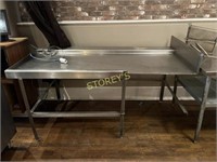 ~6' x 3' All S/S Welded Left Dishwasher Tabling